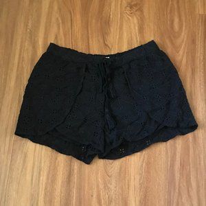 Hollister Black Flowy Shorts